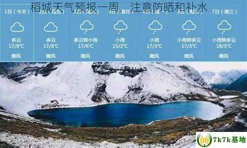 稻城天气预报一周天气适合出游吗_稻城天气