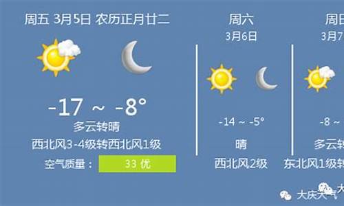 大庆天气预报一周天气预报_大庆天气预报一