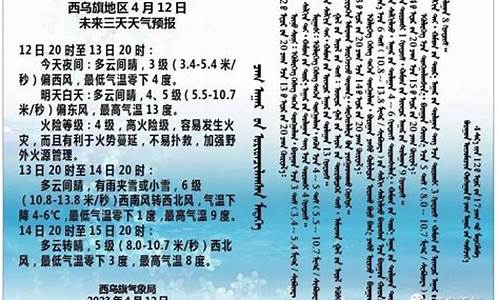 西乌旗天气预报未来15天_西乌旗天气预报未来15天查询结果