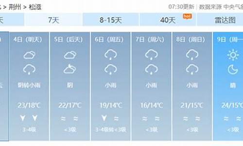 松滋未来15天天气预报_松滋天气预报15