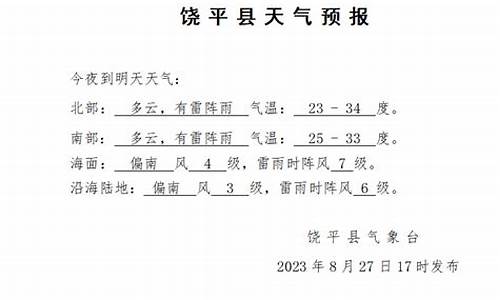 饶平天气预报_广东饶平天气预报